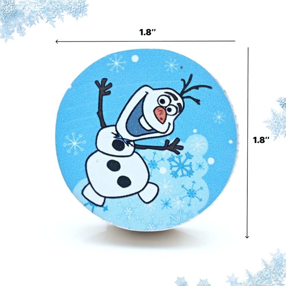 Handmade Pine Wood Olaf Themed Knob for Kids Furniture